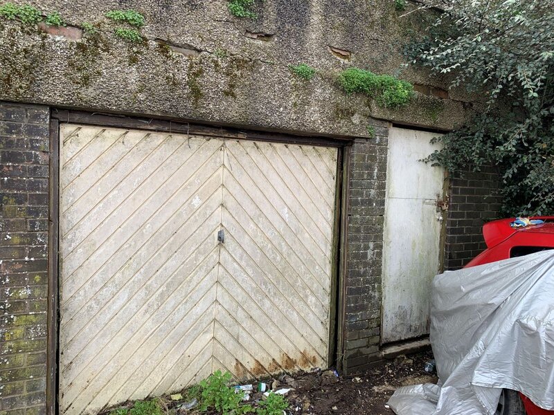 Cheap storage: This garage, in the city of Newport, South Wales,  is being sold by Paul Fosh Auctions with a guide price of just £1 