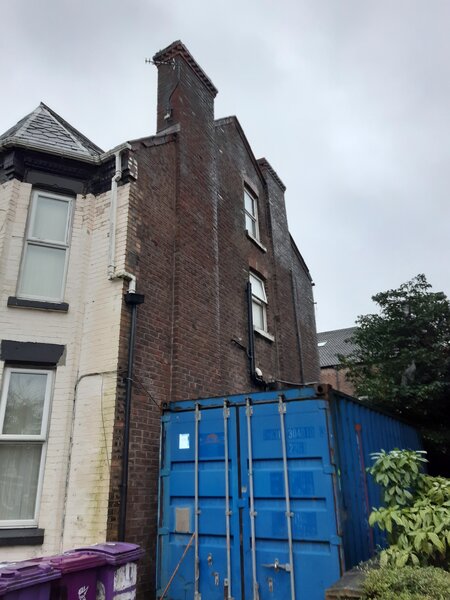 shipping container blocking secondary exit