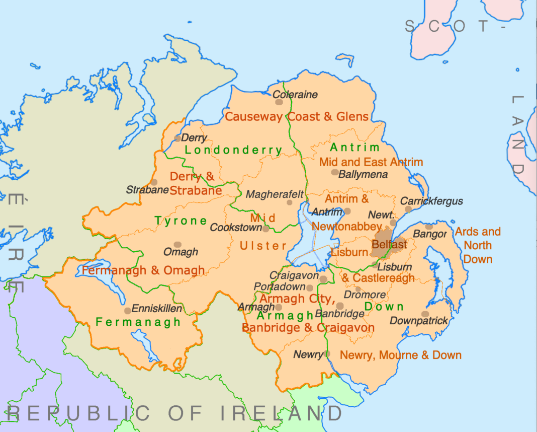 Northern Ireland counties districts