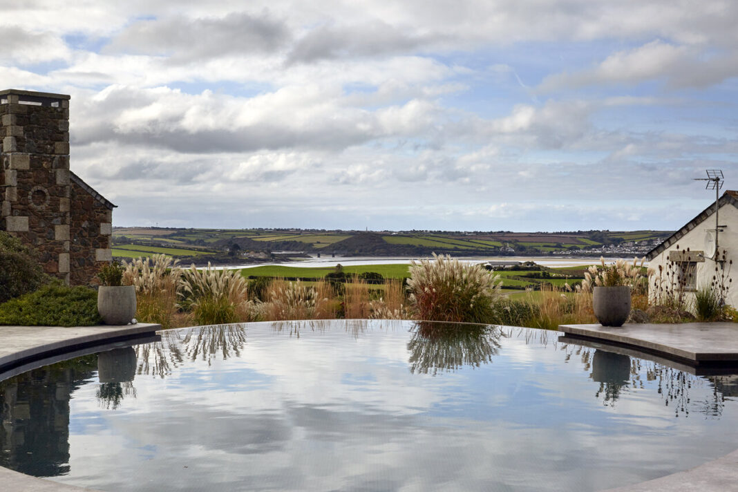 Treverra Farm in Rock, Cornwall, a small and perfectly formed coastal estate with unrestricted views over the Camel Estuary, with gardens designed by Natalie Ashbee.