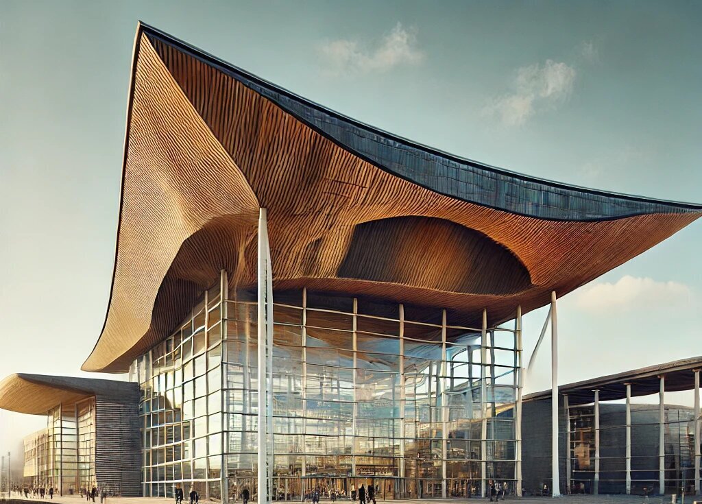 The Senedd, Welsh parliament building in Cardiff