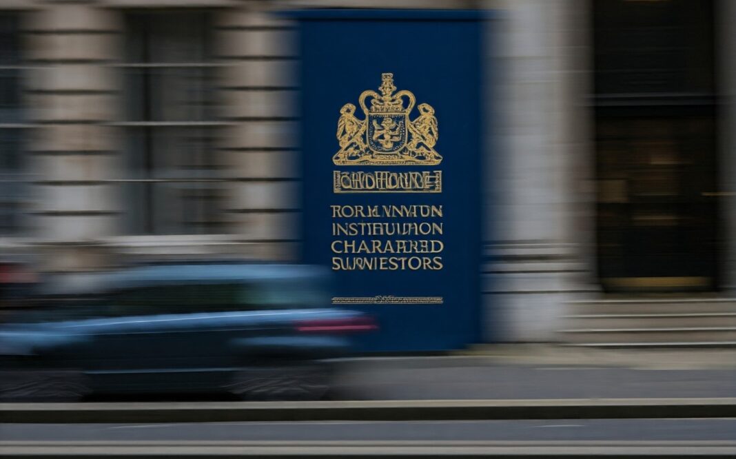 A blurred image of the Royal Institution of Chartered Surveyors