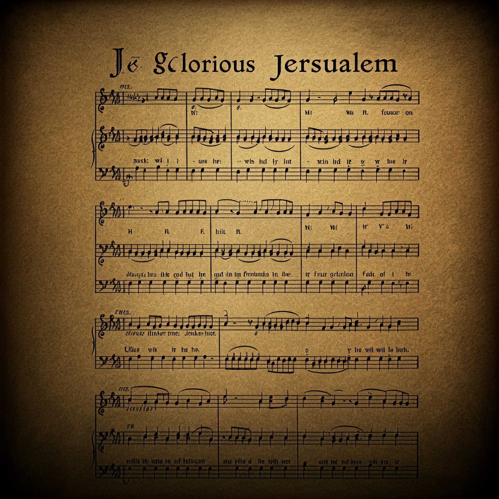 The glorious hymn Jerusalem