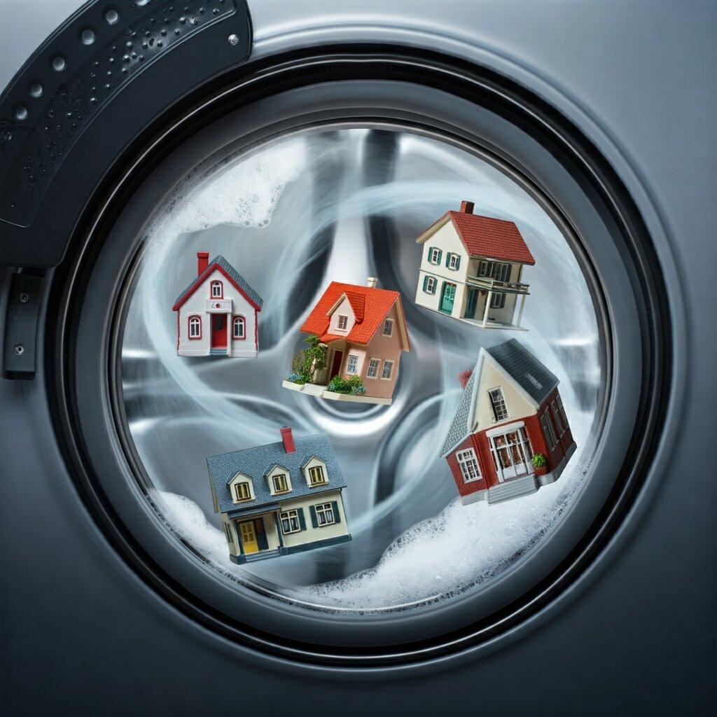 houses in washing machine