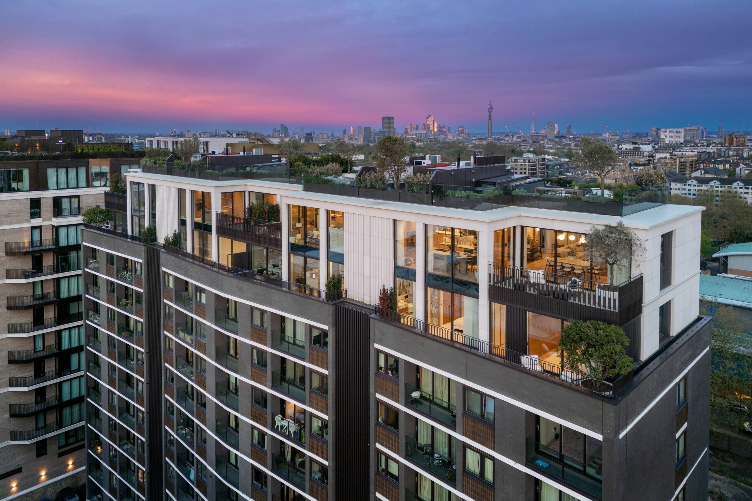 The second phase release of Lord’s View One will be in early 2025 consisting of two new penthouses up to 2,368 sq.ft. in size, both benefitting from over 1,000 sq.ft. of private outside space.