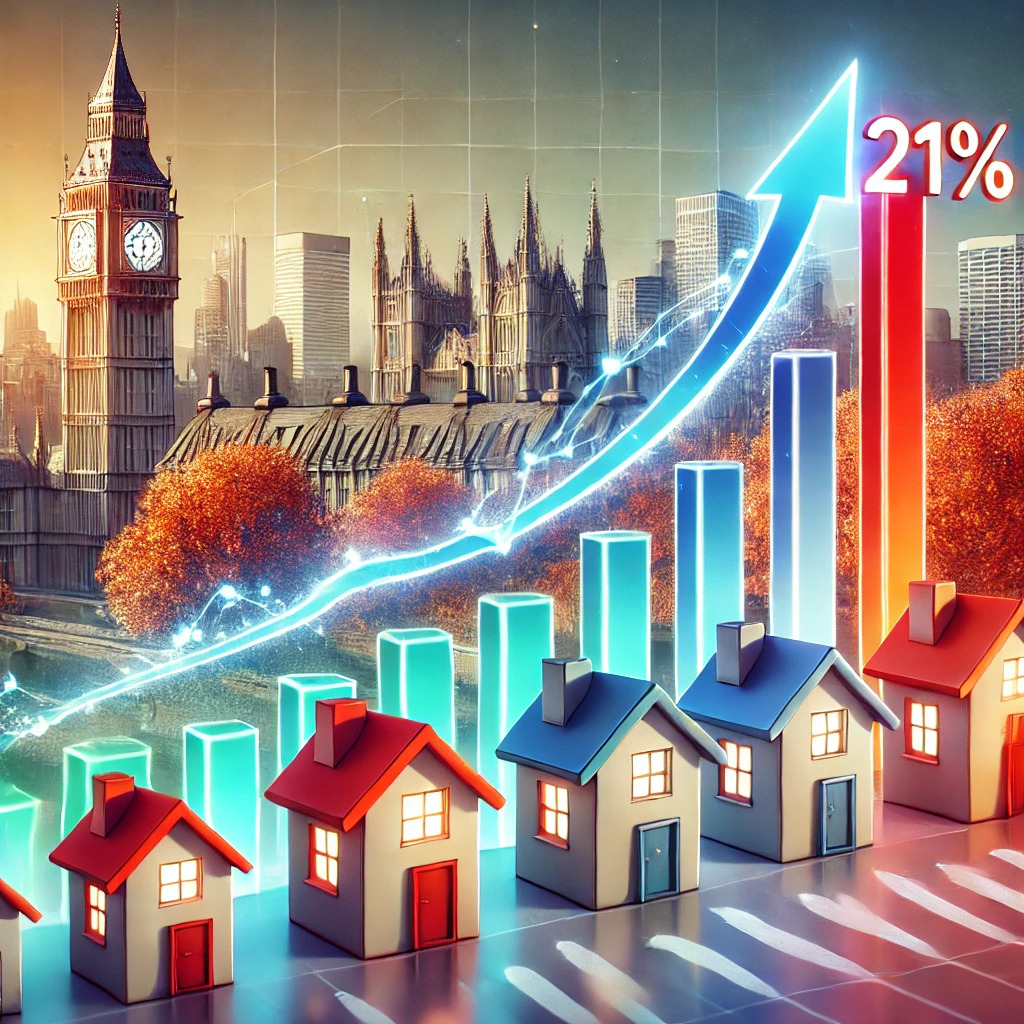 UK property market transactions jumped 21 year-on-year in October