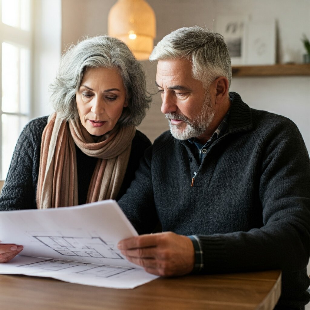 older couple downsizing