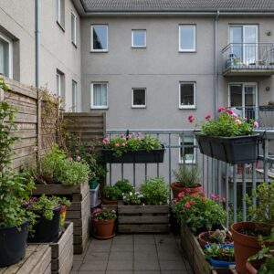 Balcony garden in a residential flat