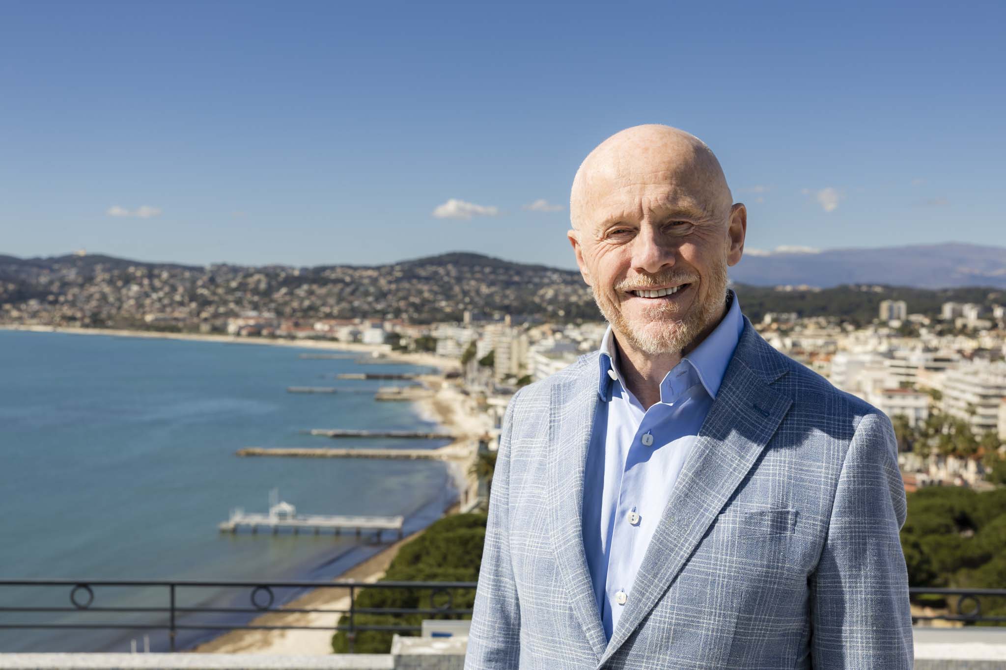 John Caudwell, Founder of Caudwell at LeProvençal overlooking the bay of Golfe-Juan