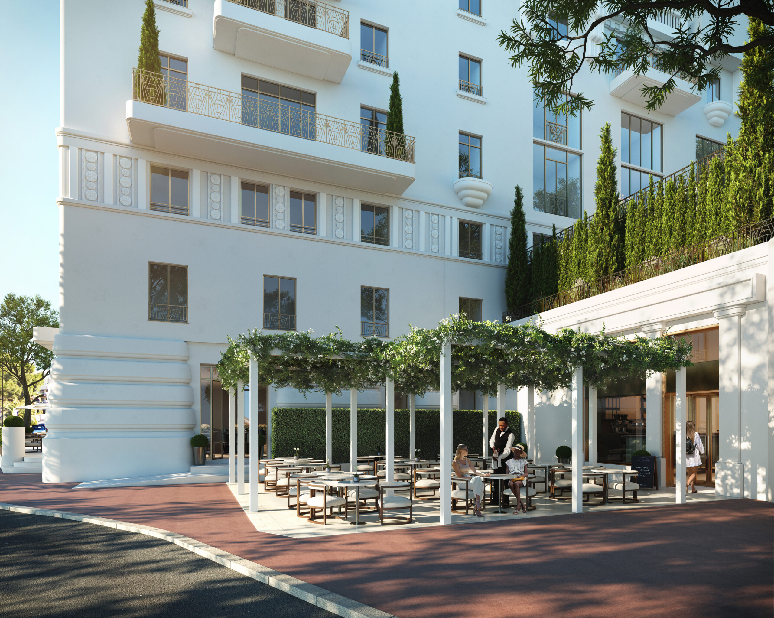 Le Provençal restaurant and dining terrace.Pic: CAUDWELL