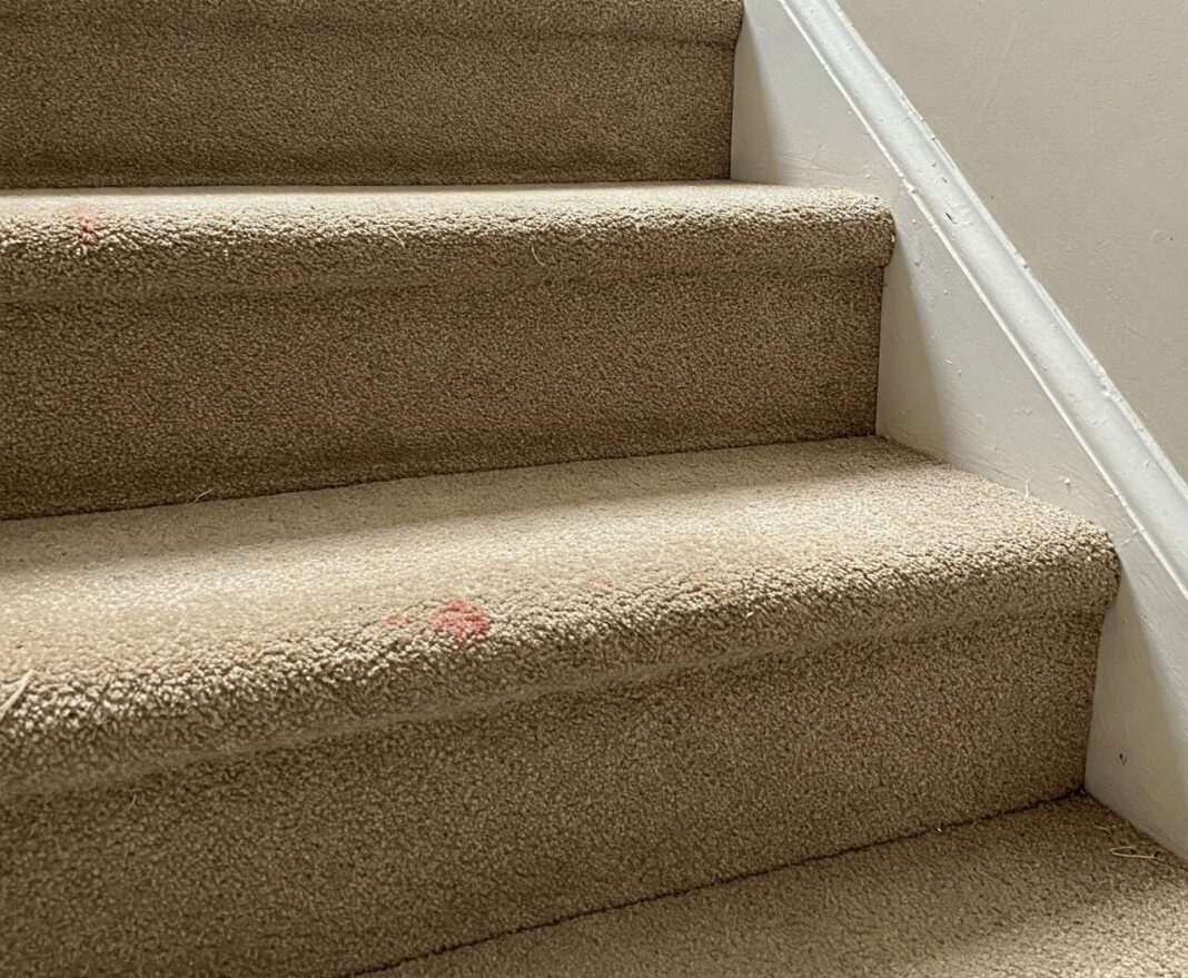 Worn carpet