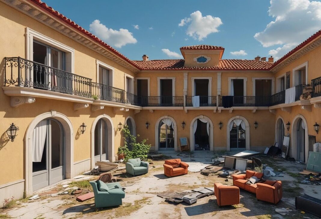 Spanish villa taken over by squatters