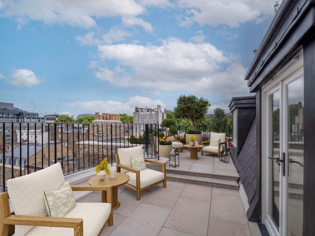Penthouse terrace, Six Charles StreetPhoto Credit: REDD Real Estate/Casa E Progetti