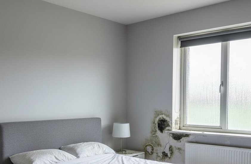 Bedroom with mould