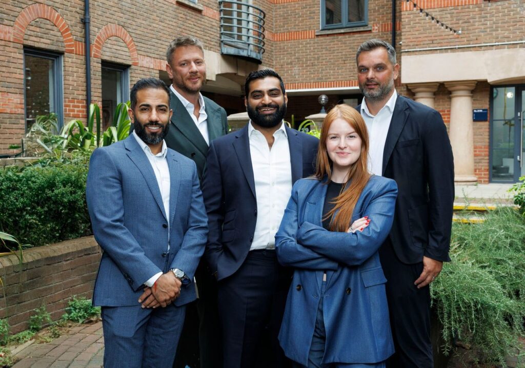 Bentry Capital: Left to right: Jazz Singh Gill, David Ronson, Amarveer Singh Pannu, Francesca Davies and David Cain