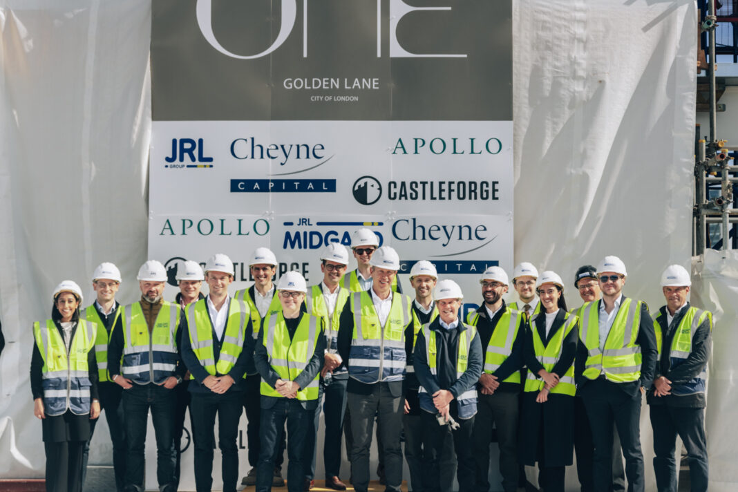Pictured: Matthew Reid, Head of Development and Asset Management at Castleforge (centre), and Castleforge team