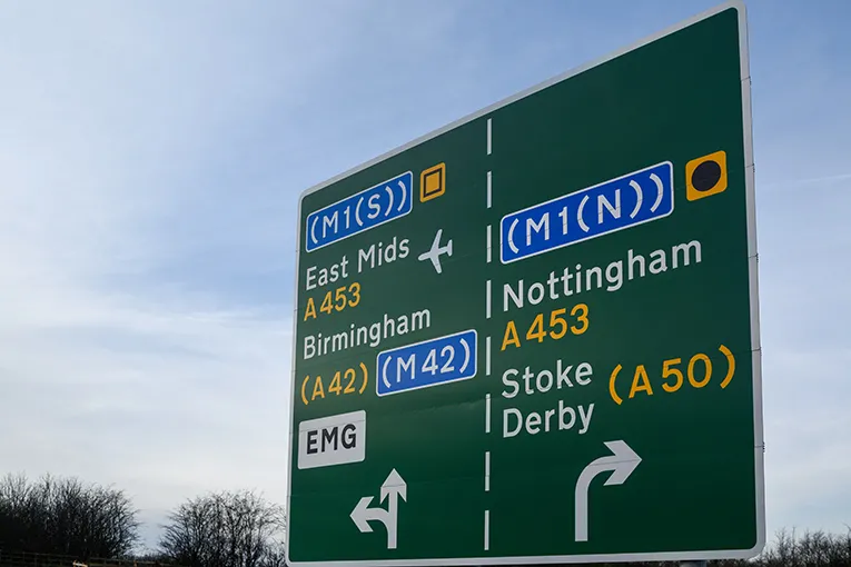 Midlands road sign