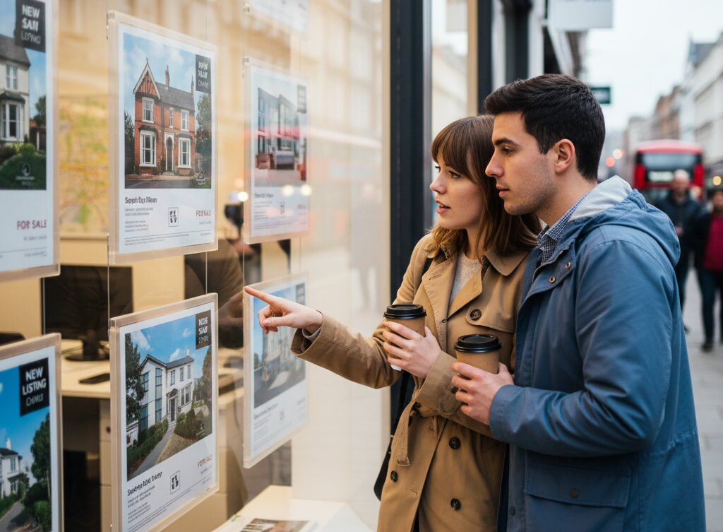Estate agent window