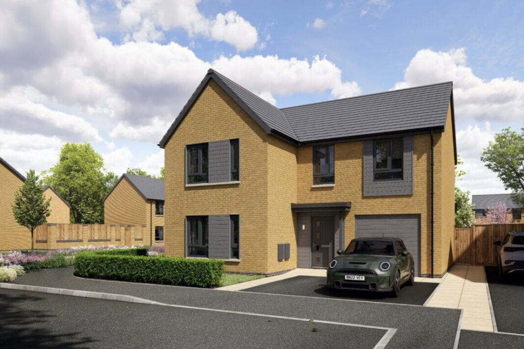 Rendering of Zero Bills home at the Wates Residential site