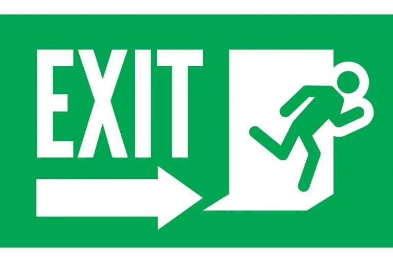 Exit sign green Exit sign green