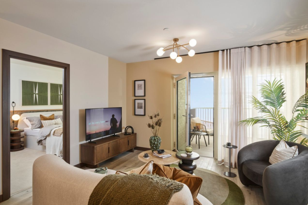 Jasper Wharf, Living Room, Weston Homes