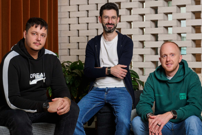 Pictured are Dwelly Founders Dmitry Khanukov; Dan Lifshits and Ilya Drozdov