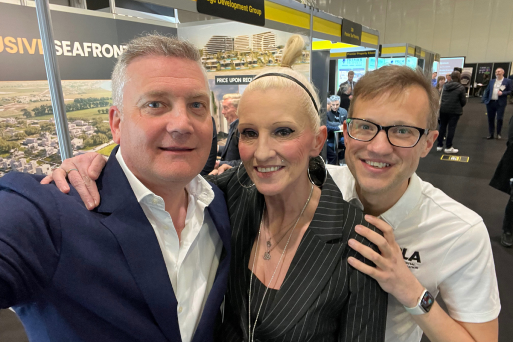Russell Quirk with Vanessa Warwick and Ben Beadle at the show