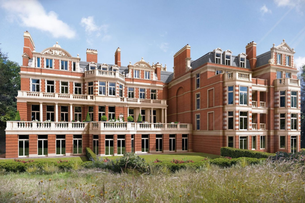 Branch Hill House, CGI showing garden facade of new scheme