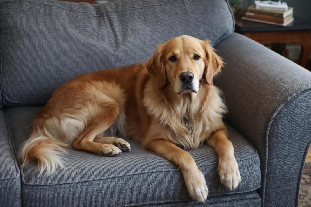 Nottingham tops UK’s pet-friendly property hotspots Dog on a sofa