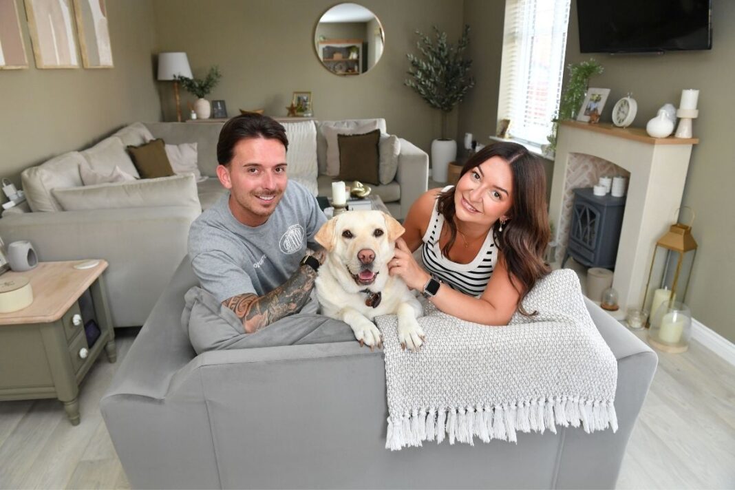 Doncaster couple use part exchange to make second Harron move Nathan and Natalie Brady with their dog Mabel