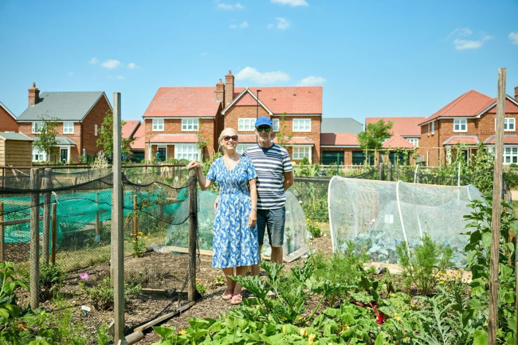 Nick and Sue Jones on their allotment in Wallingford