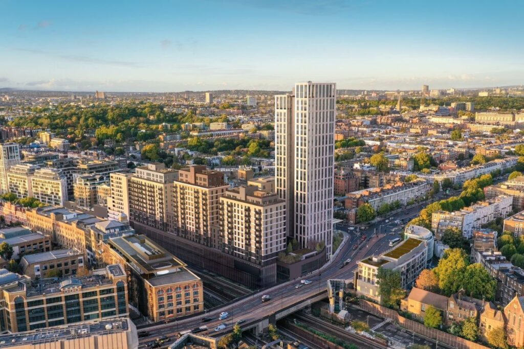 100 Kensington, aerial