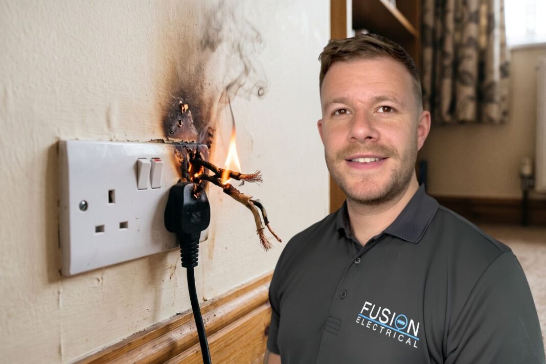 Electrical fires hit 16-year high as landlords urged to check wiring James Harrison, Managing Director, Fusion Electrical